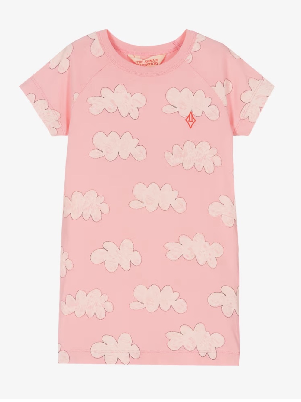THE ANIMALS OBSERVATORY Pink Cloud Print Tee Dress